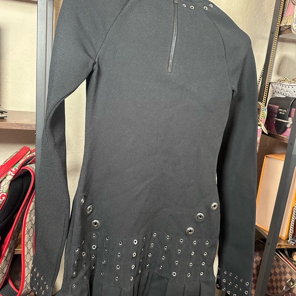 NWT Off-White Black Studded Mini Dress Size 44 - Picture 6 of 9